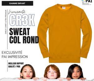 CR3K • Sweat col rond enfant • 280g