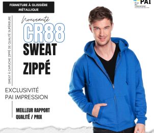 CR88 • Sweat zippé à capuche premium • 310g