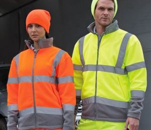 VESTE MICROPOLAIRE HAUTE VISIBILITE CLASSE 2 - 280g/m²