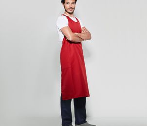 TABLIER CHEF - POLYESTER - COTON - 2 POCHES - 220 GR/M²