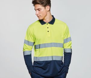 POLO TECHNIQUE MANCHES LONGUES HAUTE VISIBILITÉ POLARIS