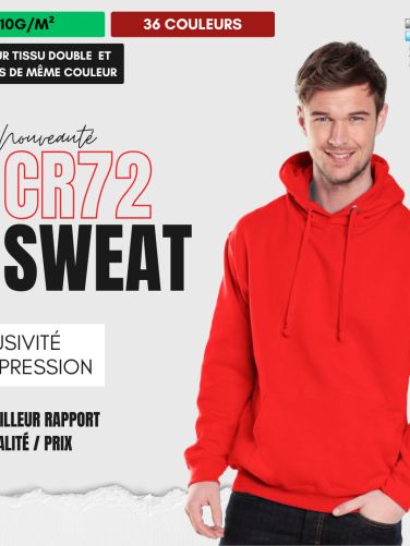 CR72 • Sweat à capuche premium • 310g