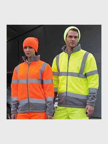 VESTE MICROPOLAIRE HAUTE VISIBILITE CLASSE 2 - 280g/m²