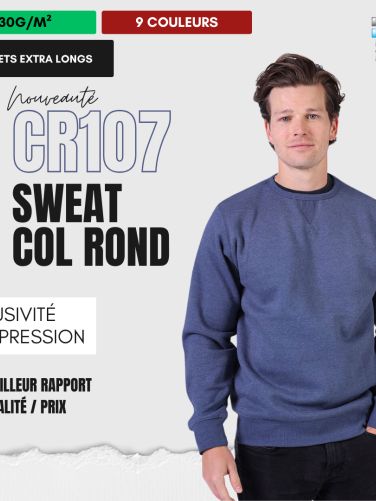 CR107 • Sweat col rond ultra premium 