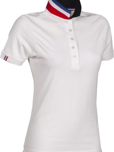 POLO NATION FEMME - COTON MAILLE PIQUéE - 210 GR/M²