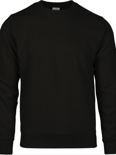 SWEAT COL ROND - 7620M - COTON - POLYESTER - 295 GR/M² - Noir