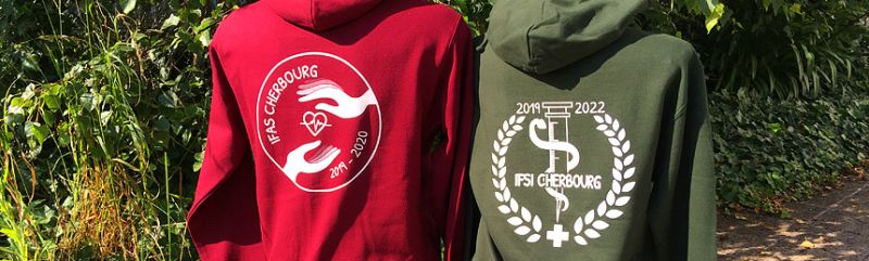 Sweat personnalisé pour l’IFSI et l’IFAS Cherbourg