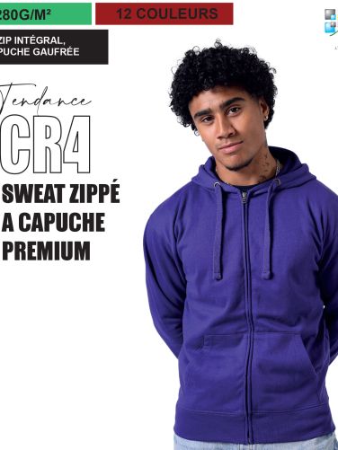 CR4 • Sweat zippé top qualité/prix • 280g