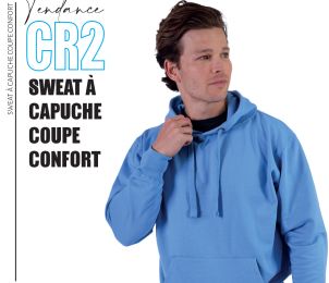 CR2 • Sweat à capuche top qualité/prix • 280g • 22 couleurs