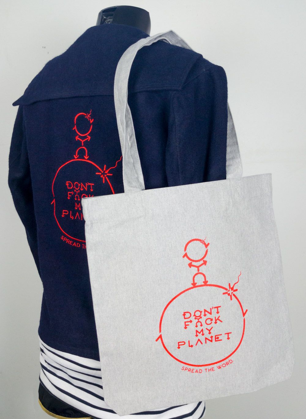 Tote bag sérigraphié pour Don't Fuck My Planet