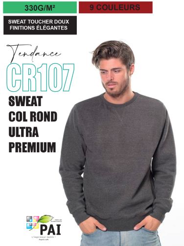 CR107 - Sweat col rond ultra premium 