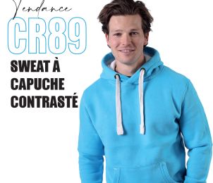 CR89 - Sweat à capuche contrasté ultra premium - 330g