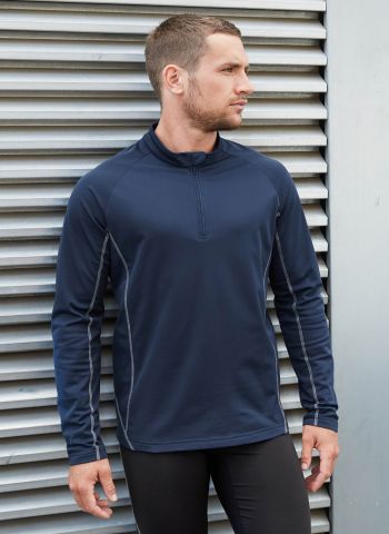 SWEAT RUNNING HOMME 1/4 ZIP - PA335 - POLYESTER - 170 GR/M²