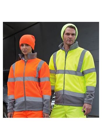 VESTE MICROPOLAIRE HAUTE VISIBILITE CLASSE 2 - 280g/m²