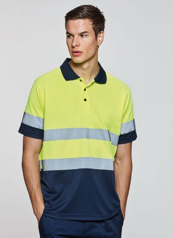 POLO TECHNIQUE HAUTE VISIBILITÉ POLARIS 100% POLYESTER 170 g/m².