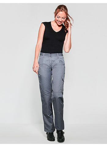 PANTALON FEMME DAILY - MULTIPOCHES - RENFORT AUX GENOUX - 235 GR/M²